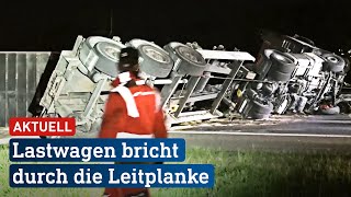 Unfall auf der A66 Lkw gerät ins Schleudern  hessenschau [upl. by Isacco]