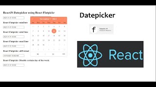 ReactJS Datepicker using React Flatpickr [upl. by Eniaral35]