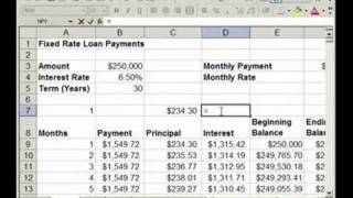 How to find Interest amp Principal payments on a Loan in Excel [upl. by Kella]