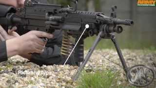 FN Minimi Mk3 FN Herstal 556mm 762mm light machine gun Milipol 2013 internal state security exhibi [upl. by Eilac]