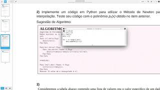 FISCOMP2  Interpolação de Newton Algoritmo para Código Python Sugestão [upl. by Thistle647]