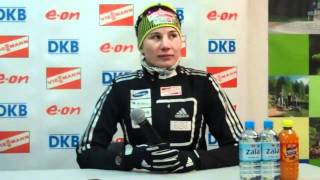 Neuner Kuzmina Makarainen and Zaitseva Press Conference [upl. by Annalee23]