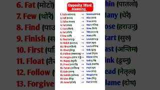 Opposite Word MeaningEnglish speaking practice for beginners english learnenglish [upl. by Aineles143]