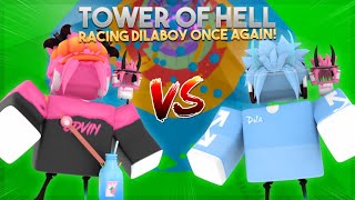 Dilaboy VS EDVIN Rematch Race In Tower Of Hell [upl. by Demetris]