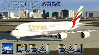 Aerofly FS 2023‼️ First FLIGHT Airbus A 380 Emirates DUBAI  DENPASAR DXB  DPS [upl. by Cavanagh555]