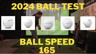 Ball Test 2024  165 mph Ball Speed  TP5X vs LEFT DASH vs PRO V1 vs AVX vs LEFT DOT [upl. by Erdua393]