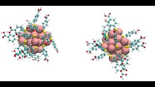 Dimerization of atomically precise ligandprotected metal nanoclusters MPCs  MD simulations [upl. by Aihtak]