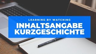 Inhaltsangabe zur Kurzgeschichte schreiben [upl. by Nabala527]