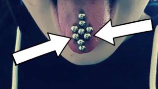 8thamp9th Tongue Piercings Healing Process Slideshow [upl. by Moersch]