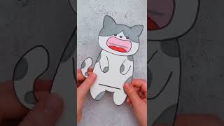 FUN DIY Cutest Cat Paper Toys shorts papercraft [upl. by Nylodnarb78]