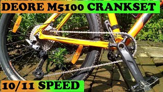 Shimano deore M5100 Crankset 1011 speed system single speed crankset bicycle front gear mtb [upl. by Tormoria118]