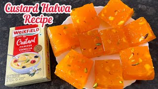 Custard Powder Halwa Recipe  Weikfield Custard Powder Recipe  Custard Halwa Recipe [upl. by Yadrahc]