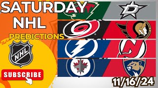 NHL Picks amp Predictions Today 111624  NHL Picks Today 111624  Best NHL Bets [upl. by Atreb440]