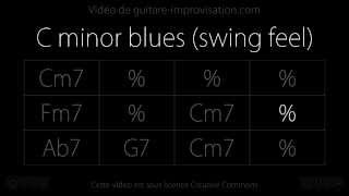 C minor Blues  Backing Track JazzSwing feel [upl. by Ardnaek]