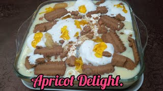 Apricot Delight Recipe Homemade dessert  How to make apricot Delight at home [upl. by Lani]