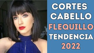 CABELLO con FLEQUILLO TENDENCIA 2023 💇 CORTES de PELO con FLEQUILLO CORTO y LARGO para DAMA 2023 [upl. by Annhej]