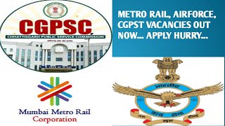 Daily Updates of Government jobs and News  Airforce Metro Rail CGPST Vacancies OUT Please HURRY [upl. by Einaoj]