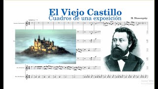 Cuadros de una Exposición quotEl viejo castilloquot Mussorgsky Partitura Orff [upl. by Enahs10]