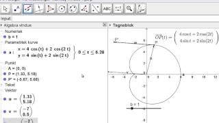 Tangentvektor og banekurve i geogebra [upl. by Sherm]