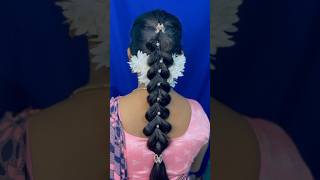 🌼Saree hairstyle 🌼 hairstylisttips saree halfsareesets longhairstyle besthairstylisttips [upl. by Atiruam]