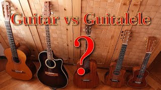 Guitar vs Guitalele Guilele kīkū CORDOBA VEELAH KASCH [upl. by Anel358]