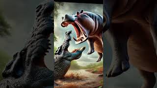 Crocodylus niloticus VS Hippopotamus amphibius [upl. by Haywood]