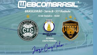 Coritiba 3 x 1 Amazonas ao Vivo [upl. by Ihtak]