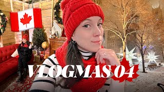 A VIDA NO INVERNO CANADENSE É ASSIM ❄️ Feirinha de Natal caminhada na neve shopping • VLOGMAS 04 [upl. by Kessler]