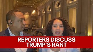 Reporters discuss Trumps rant QampA at Black journalist conference NABJ in Chicago  KTVU [upl. by Ahsinac293]