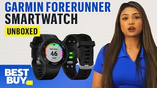 Track Your Heart Rate Garmin Forerunner 45 Smartwatch  Unboxed from Best Buy [upl. by Aicenat]