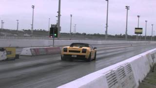 2008 Lamborghini Gallardo Heffner Twin Turbo 14 mile Drag Racing [upl. by Siubhan]