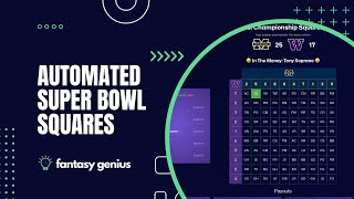 Automated Super Bowl Squares by Fantasy Genius [upl. by Ayamahs]