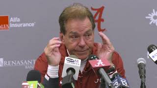 Iron Bowl Postgame Coach Saban [upl. by Tahmosh291]