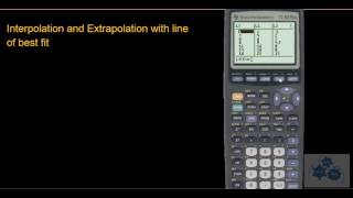 Graphing Calculator How to Interpolate and Extrapolte using Line of Best Fit [upl. by Rollie]