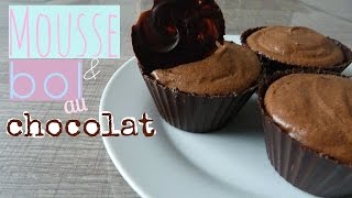 Mousse au chocolat au lait et bol en chocolat noir  Léa cooking [upl. by Gen]