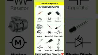 Different Electrical symbols symbol electricalelectricelectricalelement eleengeleengineering [upl. by Edobalo]