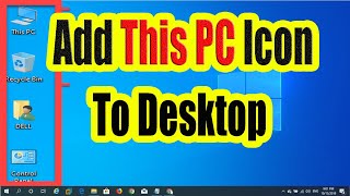 This PcMy computer Desktop Icons missing Add windows 10 desktop icon shortcuts [upl. by Ardnaskela306]