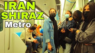 Shiraz iran 4k Shiraz Metroمترو شیراز چهارراه زند تا نمازی [upl. by Adanar]