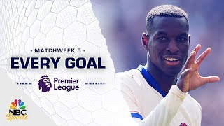 Every Premier League goal from Matchweek 5 202425  NBC Sports [upl. by Meeki751]