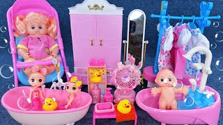 13 Minutes Satisfying with Unboxing Pink Bathtub Playset，Cute Princess Dress ASMR  Review Toys [upl. by Marya]