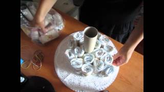 TUTORIAL TORTA di PANNOLINI DIAPERS CAKE DIY [upl. by Iggy117]