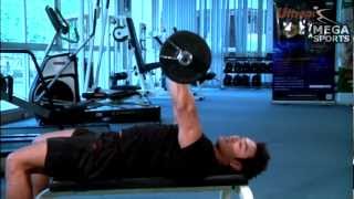 เล่นกล้ามหลังแขน Lying Tricep Extension [upl. by Scales34]