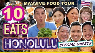 MASSIVE FOOD TOUR in Honolulu Hawaii 10 MUSTTRY Foods feat Special Guests amp Hawaii YouTubers [upl. by Gilmour]