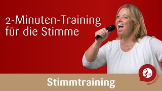 Stimmtraining  das 2MinutenStimmtraining für eine kraftvolle Sprechstimme [upl. by Sinclair279]