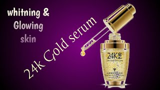 How to make 24K Gold Serum at home Reviewusage benefits [upl. by Isiad894]