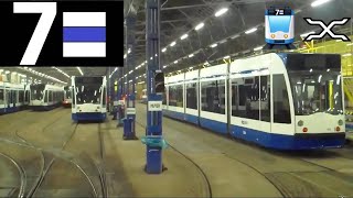 🚊 GVB Amsterdam Tram 7 Cabinerit Flevopark Remise Lekstraat via de wasstraat Drivers view POV [upl. by Bolen]