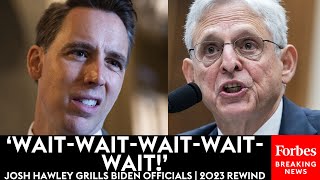 Josh Hawley Does Not Hold Back Grilling Top Biden Officials  2023 Rewind [upl. by Seabrook]