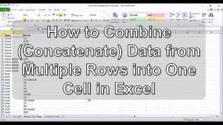 How to Combine Concatenate Data from Multiple Rows into One Cell in Excel [upl. by Bennion]