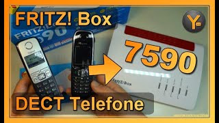 AVM FRITZ Box 7590 DECT SchnurlosTelefone einrichten Gigaset FritzFon etc [upl. by Aynad572]