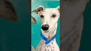 Whippet Portrait 14x11 acrylic on panel petportrait dog [upl. by Yeldnarb]